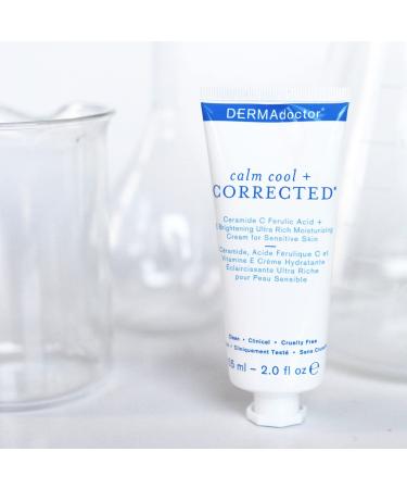 DERMAdoctor Calm Cool + Corrected Ceramide C Ferulic Acid + E Cream | Brightening Moisturizer for Sensitive Skin | 2.0 fl oz | Worldwide Shipping - Buy Online on GoSupps.com