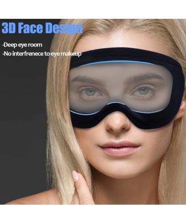 Soft Foam Sleep Eye Mask for Women Men - Comfortable Blindfold for Travel, Yoga, Nap - Block Out Light for Quality Sleep - Black - Buy Online on GoSupps.com