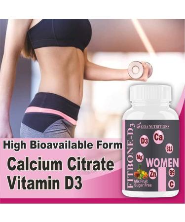 SENTA Calcium Tablets for Women Magnesium Zinc Supplement Joint Support with Vitamin D3 B12 Supplements to Promote Bone Health & Supports Muscle Function for Women - 120 No SugarTablet - Buy Online on GoSupps.com