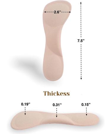 CB 4 Pairs Arch Support Insoles Silicone Gel - Shock Absorption for Women's High Heel Shoes - Nude & Black Style A - Buy Online on GoSupps.com