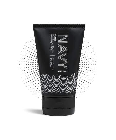 Navy Hair Care Hydrating Hair Mask - 4 Fl oz | Clay Hair Mask for Dry Damaged Hair | Hair Growth & Repair Mask | Paraben Free & Vegan Friendly | Dunes - Black Clay and Charcoal Revitalizing Mask