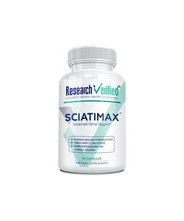 Research Verified Sciatimax Sciatica & Nerve Support with B Vitamins Magnesium Corydalis Boswellia & Alpha Lipoic Acid 60 Vegan Capsules 60 Count (Pack of 1)