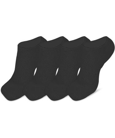 ZEPOHCK Gel Moisturizing Socks Spa Gel Soften Socks for Dry Cracked Feet Skins Gel Lining Infused with Essential Oils and Vitamins (2 Pair) (Black) - Buy Online on GoSupps.com