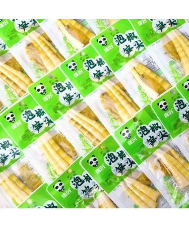 Instant pickled pepper crisp bamboo shoots Spicy bamboo shoots tip Hot and sour vegetable food Chinese specialty snacks Pickled pickles Side dish Delicious snacks (500g) - Buy Online on GoSupps.com