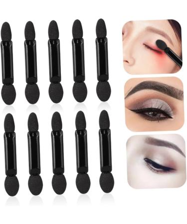 FOYTOKI 100 Pcs Makeup Eyeshadow Brush Eyeshadow Double Sided Eyeshadow Brush Kit Black - Buy Online on GoSupps.com