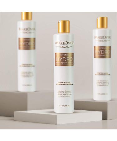 MakeOver Intense Hydro Brightening Serum - Radiant Skin, Stretch Mark Removal - Kojic Acid, Collagen, Vitamin A&E - Glycolic Acid, CoQ10, Hyaluronic Acid - 296ml - Buy Online on GoSupps.com