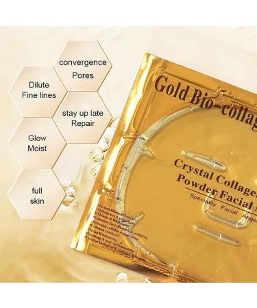 AM99 Gold Collagen Facial Masks - Vegan 24k Gold Treatment for Anti-Aging & Moisturizing - 5pc - Buy Online on GoSupps.com