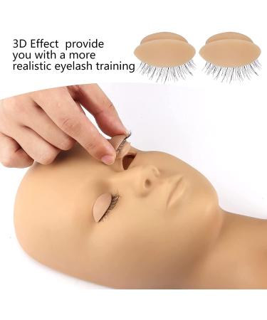 rumoe Replacement Eyelids for Eyelash Mannequin Removable Eyelid with Eyelashes Extension Training Lash Mannequin - Buy Online on GoSupps.com