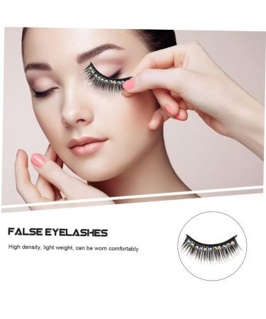 FOMIYES 10 Pairs Diamond False Eyelashes - Colored Rhinestones and Gems Exaggerated Fake Lashes - Buy Online on GoSupps.com