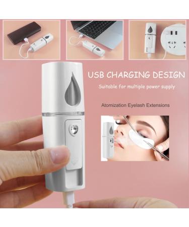 Nano Facial Mister Portable Mist Sprayer with Mirror | USB Rechargeable | White - Buy Online on GoSupps.com
