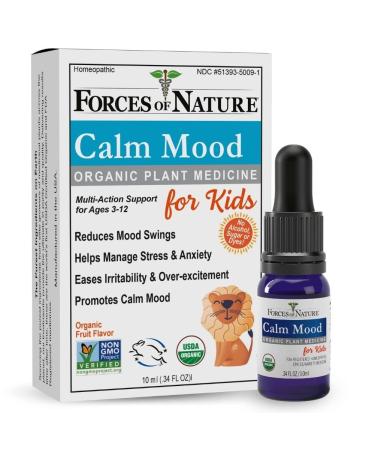 Forces of Nature Calm Mood for Kids Organic Homeopathic Medicine 0.34 Fl Oz Kids Calm Formula Multi-Action Support from Mood Swings Irritability Over-Excitement Stress and Worry Non-drowsy