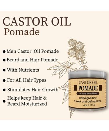 OKAY-MEN Castor Oil Beard and Hair Pomade 4oz - Natural Grooming Solution for Men - Buy Online on GoSupps.com