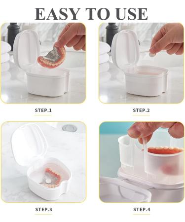 Retainer Case Portable Denture Box Easy-Clean Orthodontic Case Dental Braces Storage for Invisible Aligner False Teeth Container Mouth Guard Case Retainer Cleaner Holder (Dark Blue) - Buy Online on GoSupps.com