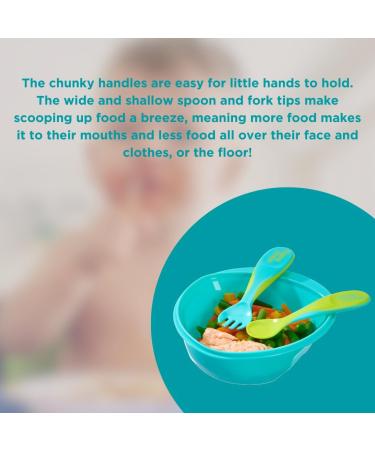 Vital Baby Nourish Chunky Cutlery Set - 2 Spoons 2 Forks - Easy Feeding - Soft Spoon Tip - Comfy Handles - Buy Online on GoSupps.com