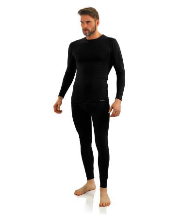 Sesto senso long underwear men set cotton long -armed undershirt long underpants thermal underwear winter functional underwear 4xl black