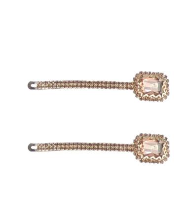 Womens Girls Sparkly Bow Rhinestone Jeweled Crystal Diamante Party Birthday Christmas Bridal Wedding Accessories Slides Hairpin Hair Clips Grips Bobby Pins Set of 2 Large 9cm Stone (Pink)