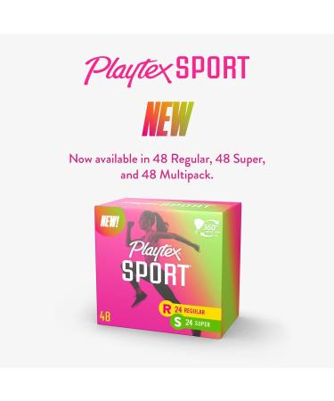 Playtex Sport Tampons Super Absorbency 48 Count - White, Unscented | Buy Now - Buy Online on GoSupps.com