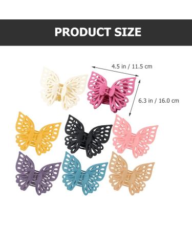 KALLORY White Claw Girl Hair Clips - 8pc Large Matte Hair Claw Set for Women & Girls - Buy Online on GoSupps.com