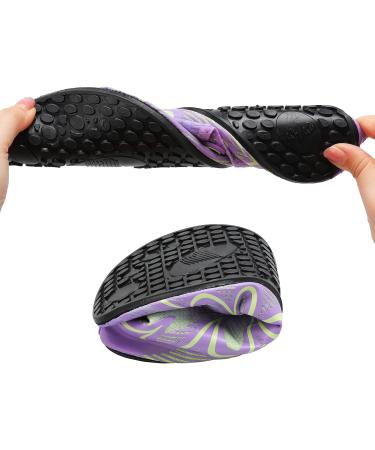L-RUN Women/Mens Water Shoes | Aqua Socks for Run Dive Surf | Quick Drying | G Purple Green - Buy Online on GoSupps.com
