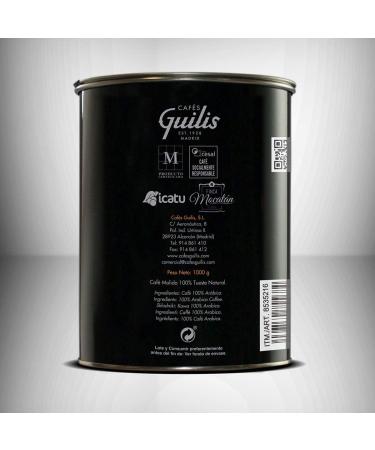 CAFES GUILIS FROM 1928 LOVERS OF COFFEE 100% Arabica Ground Coffee - Supreme Quality Intense Espresso Blend - 1kg Box - Buy Online on GoSupps.com