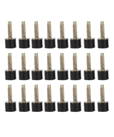 24 pieces of heel tips shoes pencil sales dowel kit 8 9 10 11 12 and 13 mm high heel tips shoes protector U-type non-slip tilting shoe replacement repair black (8x8cm)