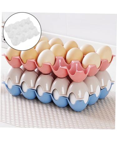 Angoily 12 Egg Tray Egg Case Holder Chicken Egg Dispenser Refrigerator Egg Holder White Ceramics Food Glass - Buy Online on GoSupps.com