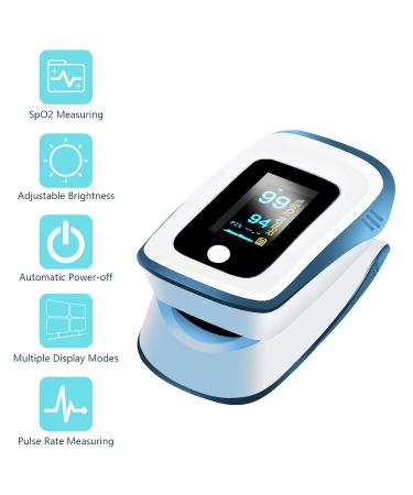 Pulse Oximeter Fingertip - Accurate SpO2 Readings OLED Screen Includes Lanyard - Ideal for Outdoor Sports | JDBBGJ - Buy Online on GoSupps.com