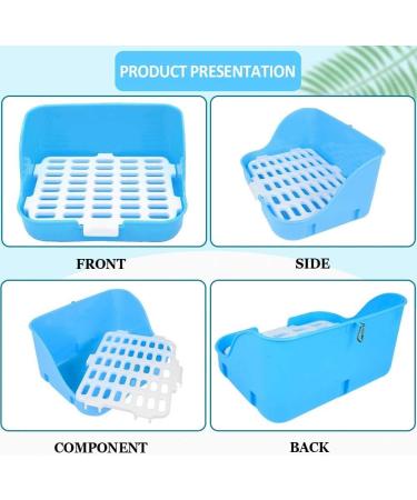 Pinvnby Rabbit Cage Cat Toilet - Corner House for Small Animals Includes Shovel for Guinea Pigs & Ferrets - Buy Online on GoSupps.com