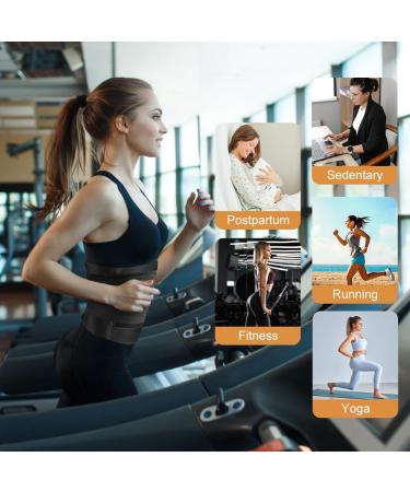 Acwoo Adjustable Abdominal Belt | Fitness Waist Trainer & Girdle for Weight Loss | Women's Belly Shaper in Black Size L - Buy Online on GoSupps.com