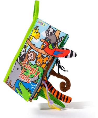 Zocita Baby Soft Animal Tails Cloth Book with Crinkle Fabric - Jungly Tails - Buy Online on GoSupps.com
