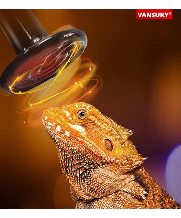 VANSUKY 100W Ceramic Heat Emitter for Reptiles Amphibians Dogs Cats and etc No Light Infrared Heat Lamp for Terrariums and Vivariums 100.0 Watts - Buy Online on GoSupps.com