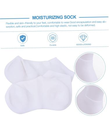Healeved 3 Pairs Protective Socks Natural Material Socks Dry Cracked Gel Socks Moisturising Gel Socks Sock for Dry Cracked Socks for Women Feet Care Women's Moisture Heel Socks Sebs White - Buy Online on GoSupps.com