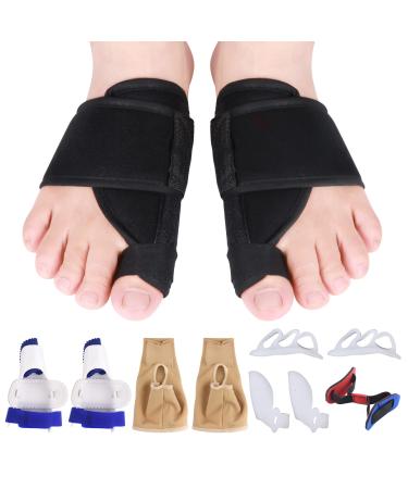 Bunion Corrector for Women & Men  Non-Slip Toe Separators to Correct Bunions  Hallux Valgus Brace Toe Stretch Band for Big Toe Pain Relief and Toe Straightening  Day/Night Support(size:5 Kinds)
