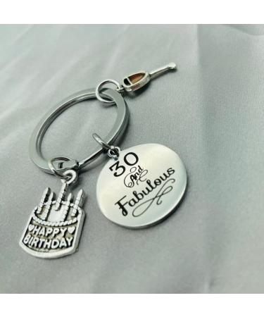 30 and Fabulous Keychain Gifts for Mom, Aunt, or any 30 Year Old Woman - Unique 30th Birthday Gift Ideas - Buy Online on GoSupps.com