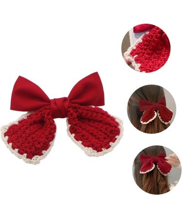 Beavorty 1pc hairpin christmas hair barrettes bows hair holder christmas hair bows clips red bow hair clip christmas bow barrettes bowknot hair clips girl big bow fabric spring clip - Buy Online on GoSupps.com