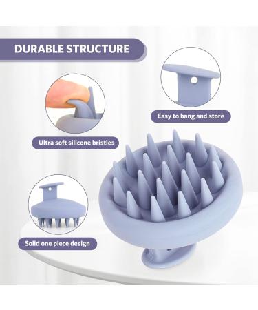 ZMCLG Shampoo Brush | Silicone Scalp Massage Brush for Peeling & Head Care | Premium Wet & Dry Use | Blue Hair Root Care - Buy Online on GoSupps.com