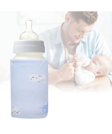 USB Baby Bottle Warmer Bag Portable Milk Bottle Heating Warmer Heater Keeper Bottle Insulation Thermostat Infant Feeding Food Thermal Storage Bag for Outdoor Travel Sky Blue Comics