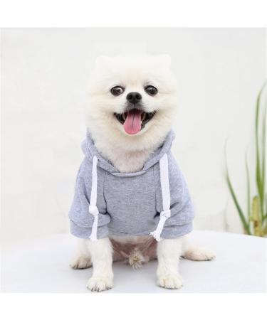 Waterproof Winter Dog Coat & Hoodie - Warm Jacket for Small Dogs | Fleece Puppy Sweater with Bag - XS Gray - Buy Online on GoSupps.com