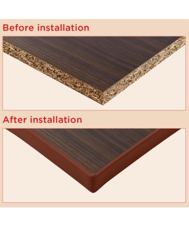 flintronic 3m*18mm U-Shape Flexible Furniture Edge Banding Baby Safty Baby Edge Protector Self Adhesive TPE Wood Edging Tape DIY Furniture Edge Trim for Table Cabinet Furniture Restoration Brown 3m*18mm - Buy Online on GoSupps.com