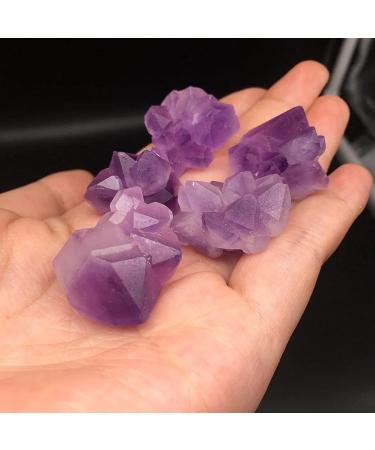 Nature Gemstones Drum Stones 5PCs +Beautiful Natural Amethyst Pyramid Quartz Crystal Cluster-dot Specimen Stone Gifts Chakra Reiki Balancing - Buy Online on GoSupps.com