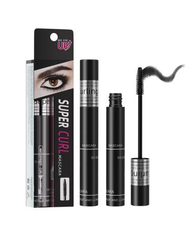 Intense Black Volume Mascara 4D Silk Fiber Mascara Eyelash Extension Effect Mascara Waterproof Formula Amplified Effect & Extended Hold Lengthening Curling