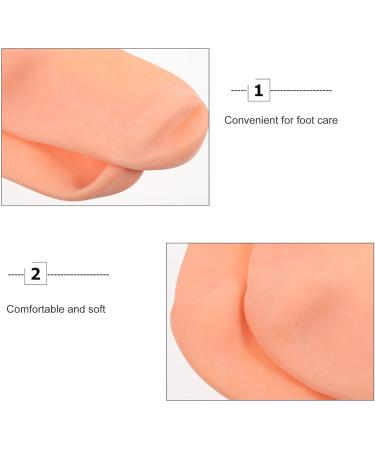 FOMIYES 1 Pair Moisturizing Socks Long Silicone Socks Overnight SPA Sock Soft Gel Socks Foot Covers Knee High Cracked Heel Dry Feet Treatment Socks - Buy Online on GoSupps.com
