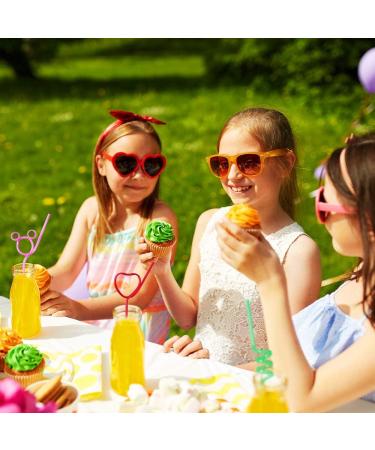 Crazy Straws 24 Pcs - Reusable Plastic Silly Straws for Kids & Adults - Curly Loop Design for Classroom Activities - Great for Valentines Day, Christmas, Birthdays & Parties - Buy Online on GoSupps.com