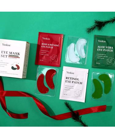 Under Eye Patches for Puffy Eyes & Dark Circles | Anti-Wrinkle Eye Masks with Retinol Aloe Vera & Rose | Perfect Stocking Stuffers for Women - Buy Online on GoSupps.com