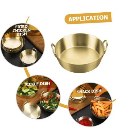 Alipis Amphora Snack Plate Tomato Stainless Steel Round re-usable 13.7x12.2CM Gold - Buy Online on GoSupps.com