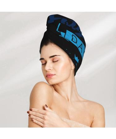Happy Father's Day Microfiber Hair Towel for Women | Super Absorbent Coral Velvet Quick Dry Hair Wrap - Buy Online on GoSupps.com