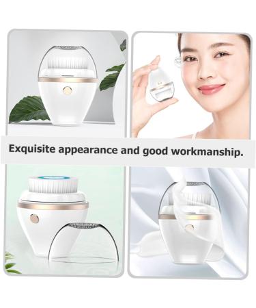 POPETPOP Electric Facial Cleanser Charging Facial Brush Face Cleaning Tool Washing Brush Portable Facial Brush Face Washing Equipment Scrub Brush Girl Detergent Abs Plastic White - Buy Online on GoSupps.com