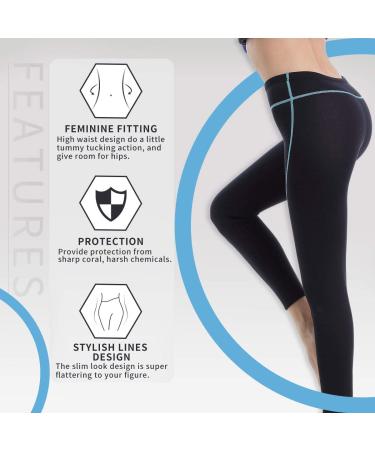GoldFin 2mm Neoprene Women's Wetsuit Pants - Blue/Stripes Large | Water Aerobics, Diving, Surfing, Swimming, Snorkeling, Scuba Kayaking | Keep Warm and Comfortable - Buy Online on GoSupps.com