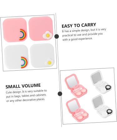 Lalafina 4-Piece Contact Lens Container Set - Eye Care Case with Remover for Easy Use | International Shipping Available - Buy Online on GoSupps.com