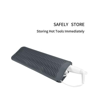 Silicone Heat Resistant Travel Mat Pouch for Hair Styling Tools - Grey | EIOKIT - Buy Online on GoSupps.com